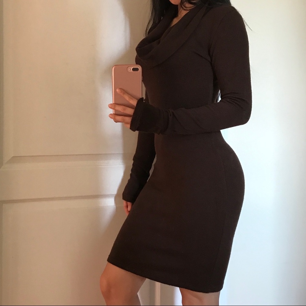 Cowl Neck Sweater Dress